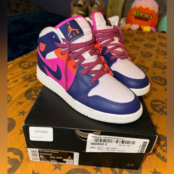 jordan 1 mid pink purple orange
